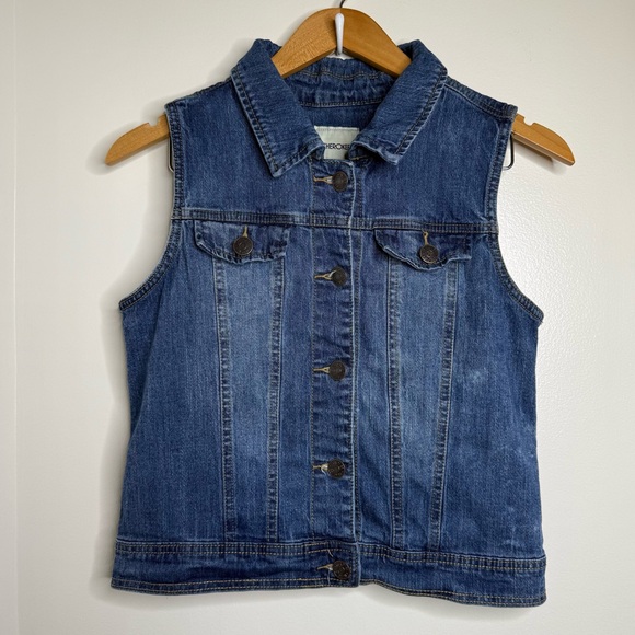 Cherokee Denim Vest Kids XL 14/16 Bleach stains Unisex - Picture 1 of 9